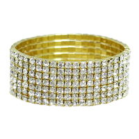 7 LINE RHINESTONE STRETCH BR