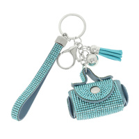 MINI LEATHER PURSE EARBUD CASE KEYCHAIN