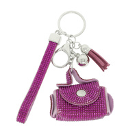 MINI LEATHER PURSE EARBUD CASE KEYCHAIN