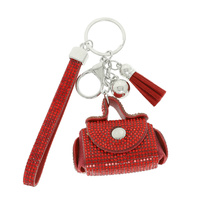 MINI LEATHER PURSE EARBUD CASE KEYCHAIN