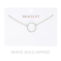 WOMEN'S GOLD DIPPED OPEN CIRCLE BRACELET