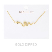 WOMEN'S GOLD DIPPED SNAKE CHAIN BRACELET