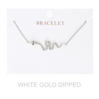 WOMEN'S GOLD DIPPED SNAKE CHAIN BRACELET