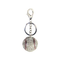 GAMEDAY RHINESTONE EMBELLISHED BASEBALL KEY CHAIN