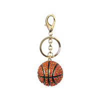 Stone Encrusted Basketball Keychain Charm Kcl006