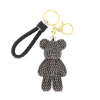 MEDIUM - JEWELED CRYSTAL PAVE TEDDY BEAR KEYCHAIN