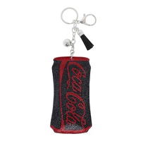 JEWELED COLA SODA FRINGE JINGLE CHARM KEYCHAIN