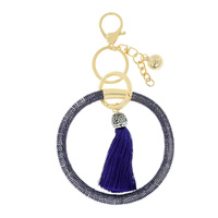 SEED BEAD KEYCHAIN WITH WRISTLET & KEYRING