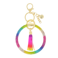 CRYSTAL RHINESTONE KEYCHAIN WITH WRISTLET & KEYRING