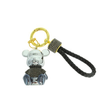 OMBRE METALLIC JEWELED TEDDY BEAR KEYCHAIN