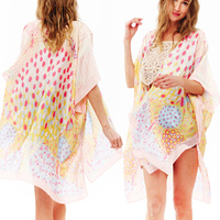Multi Printed Silky Kimono