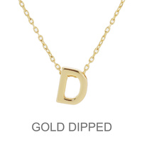 GOLD DIPPED INITIAL PENDANT NECKLACE