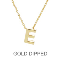 GOLD DIPPED INITIAL PENDANT NECKLACE