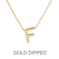 GOLD DIPPED INITIAL PENDANT NECKLACE