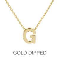 GOLD DIPPED INITIAL PENDANT NECKLACE