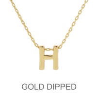 GOLD DIPPED INITIAL PENDANT NECKLACE