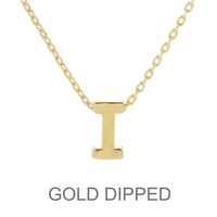 GOLD DIPPED INITIAL PENDANT NECKLACE