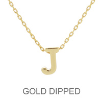 GOLD DIPPED INITIAL PENDANT NECKLACE