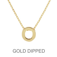 GOLD DIPPED INITIAL PENDANT NECKLACE