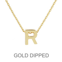 GOLD DIPPED INITIAL PENDANT NECKLACE