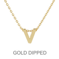 GOLD DIPPED INITIAL PENDANT NECKLACE