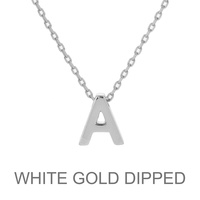 GOLD DIPPED INITIAL PENDANT NECKLACE