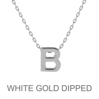 GOLD DIPPED INITIAL PENDANT NECKLACE
