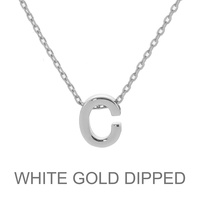 GOLD DIPPED INITIAL PENDANT NECKLACE