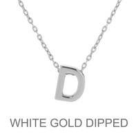 GOLD DIPPED INITIAL PENDANT NECKLACE