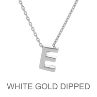 GOLD DIPPED INITIAL PENDANT NECKLACE