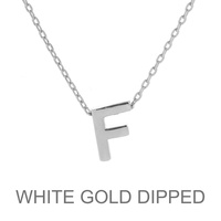 GOLD DIPPED INITIAL PENDANT NECKLACE