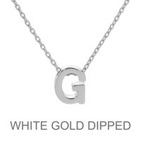 GOLD DIPPED INITIAL PENDANT NECKLACE