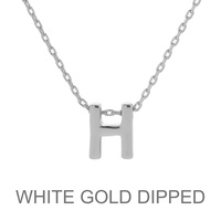GOLD DIPPED INITIAL PENDANT NECKLACE
