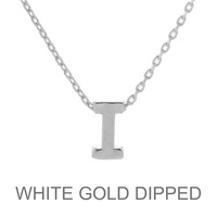 GOLD DIPPED INITIAL PENDANT NECKLACE