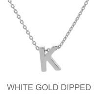 GOLD DIPPED INITIAL PENDANT NECKLACE