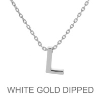 GOLD DIPPED INITIAL PENDANT NECKLACE