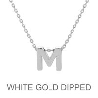 GOLD DIPPED INITIAL PENDANT NECKLACE