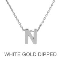 GOLD DIPPED INITIAL PENDANT NECKLACE