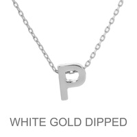 GOLD DIPPED INITIAL PENDANT NECKLACE