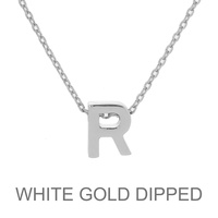 GOLD DIPPED INITIAL PENDANT NECKLACE