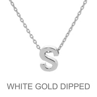 GOLD DIPPED INITIAL PENDANT NECKLACE