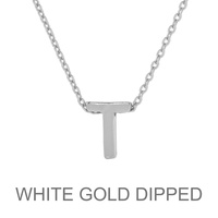 GOLD DIPPED INITIAL PENDANT NECKLACE