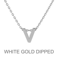 GOLD DIPPED INITIAL PENDANT NECKLACE