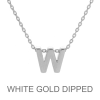 GOLD DIPPED INITIAL PENDANT NECKLACE