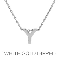 GOLD DIPPED INITIAL PENDANT NECKLACE