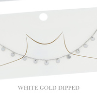 15" GOLD DIPPED ADJUSTABLE DISC STATION NECKLACE