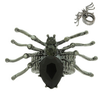 HALLOWEEN JEWELED SPIDER STRETCH RING