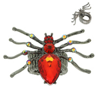 HALLOWEEN JEWELED SPIDER STRETCH RING