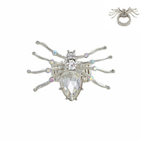 Halloween Spider With Large Gem Stretch Ring