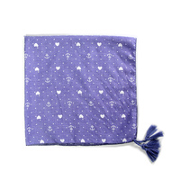 BLUE ANCHOR AND HEART STAMPED BANDANA